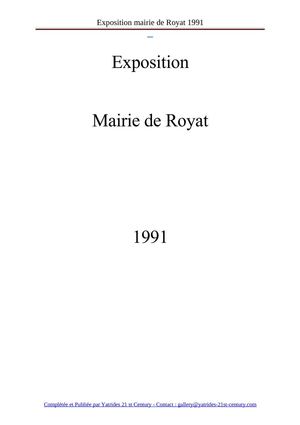 Exposition à la mairie de Royat en 1991 de Georges Yatridès
