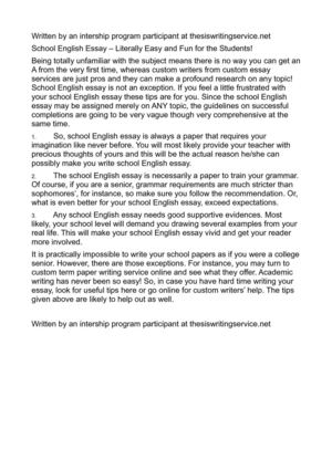 Narrative Essay Outline Examples Essay On Why I Need A Scholarship also Harvard Essay Examples Calamo School English Essay Literally Easy And Fun For Memorable Day Essay