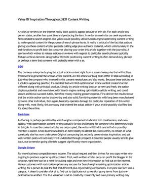 Value Of Inspiration Throughout SEO Content Writing