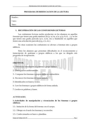 PROGRAMAA REEDUCACION LECTURA
