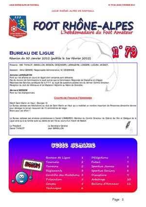 79 du Jeudi 2 Février 2012