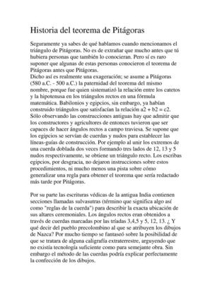 Historia del teorema de Pitágoras