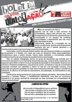 Boletim nº01 - Coletivo DialogAção