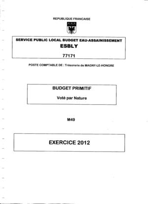 Esbly CM 090212 Budget Primitif EAU 2012