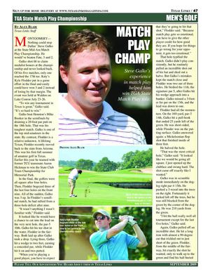 Galko Wins Match Play