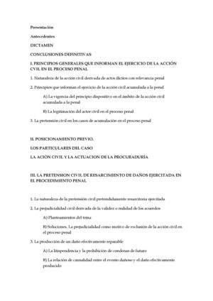 Acción Civil en el Proceso Penal