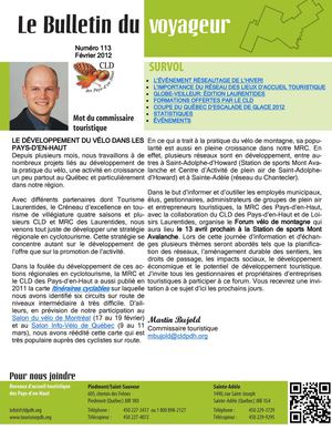 Bulletin du voyageur - février 2012