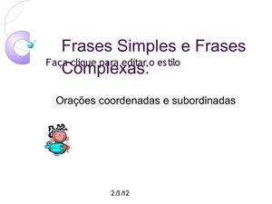 Frases Simples e Frases Complexas