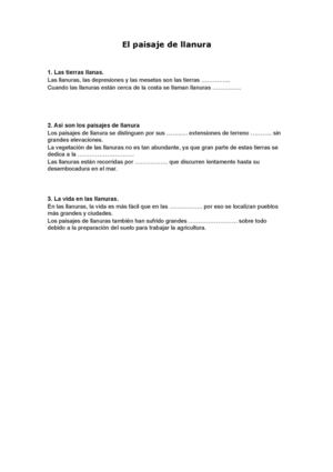 Ficha-El paisaje de llanura