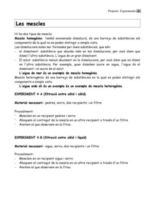 Experiment 4, les mescles