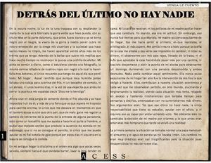Detrás del ultimo no hay nadie