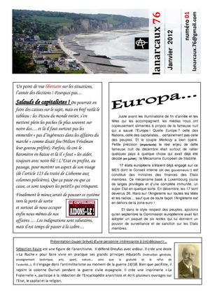 feuillet d'information libertaire lanarcaux76 numéro un janvier 2012