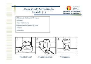 mecanizado en la fresadora universal 