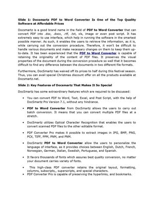 Docsmartz PDF to Word Converter