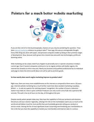 Calaméo - Pointers for a much better website marketing