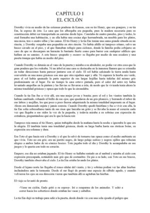 El Mago de Oz capítulos 1 y seis