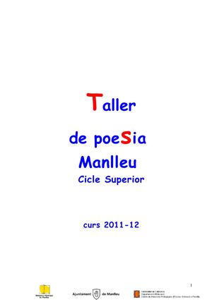 Dossier de poesia - Manlleu