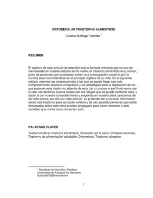 Ortorexia un trastorno alimenticio