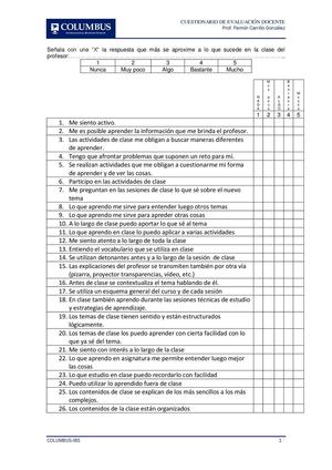 FICHA DE EVALUACION A DOCENTES