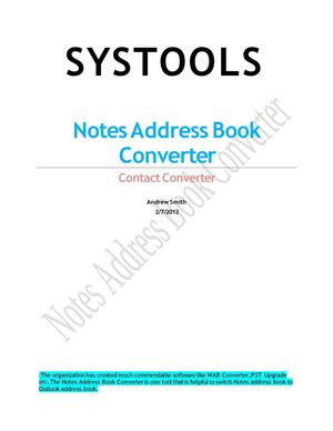 Notes Address Book to Outlook Download