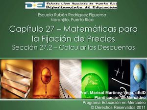 Capítulo 27- Seccion 27.2 Calcular los Descuentos - Libro Verde