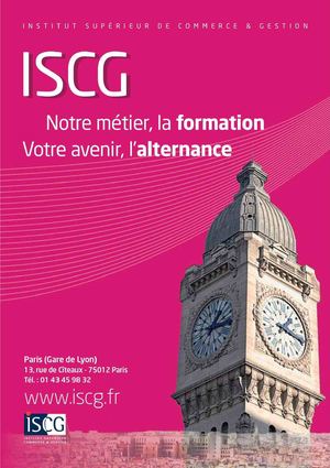 PARIS DU RECRUTEMENT DES JEUNES DIPLOMES MARDI 12 JUIN AU 104, ISCG sera présent ! Alternance BTS AM       