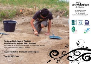stages d'initiation à la fouille du musée archéologique de Martizay - saison 2013