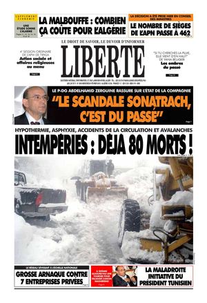 Liberte du 08 Février 2012