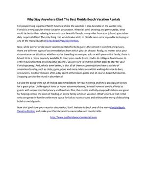 Why Stay Anywhere Else? The Best Florida Beach Vacation Rentals