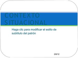 CONTEXTO SITUACIONAL