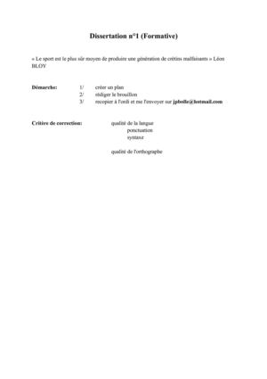 Dissertation formative - introduction à la théorie de la dissertation