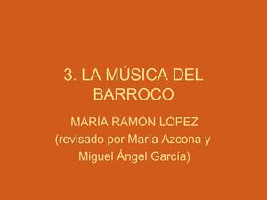 LA MÚSICA DEL BARROCO