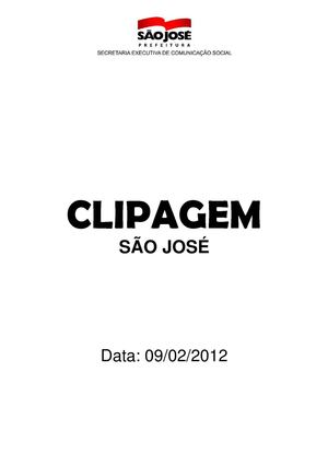 Clipagem São José 09/02/2012