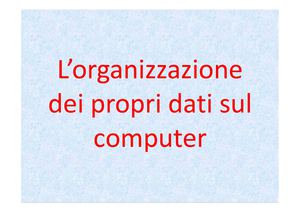 Corso di Informatica "Avanzato 1" - Lezioni 1 e 2