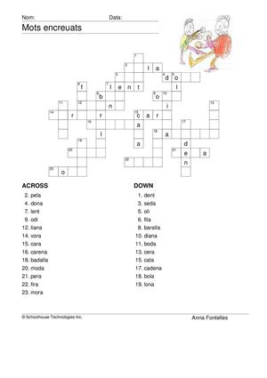 Mots encreuats R-L-D. Anna Fontellas