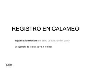 Manual para crear una cuenta en calameo 