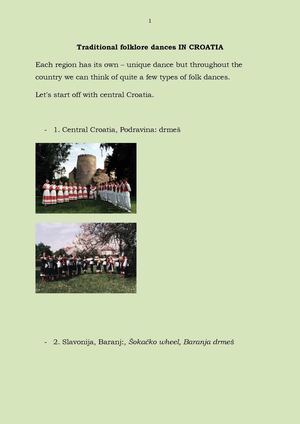 TRADITIONAL FOLKLORE DANCES IN CROATIA