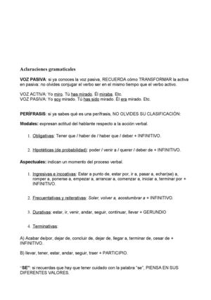 Aclaraciones gramaticales