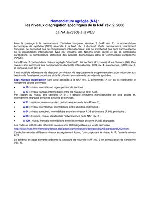 NOMENCLATURE AGRÉGÉE - NA.