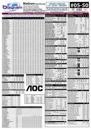 Bizgram Asia Computers Parts Pricelist