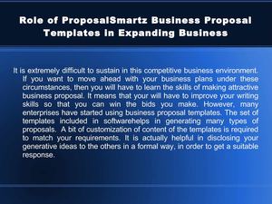 Role of ProposalSmartz Business Proposal Templates in Expanding Business