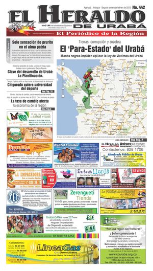 EL HERALDO DE URABA segunda semana de febrero de 2012 Edicion 442