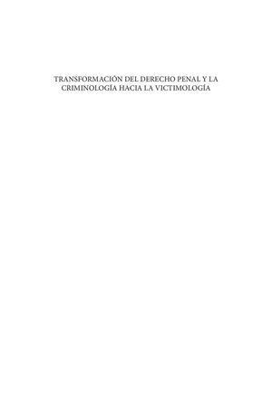 Transformación del Derecho Penal y la Criminología hacia la Victimología