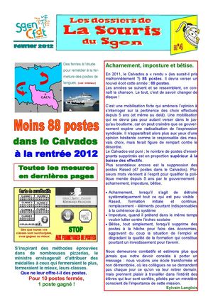 Dossiers de la Souris de Février : Carte scolaire 2012 dans le Calvados