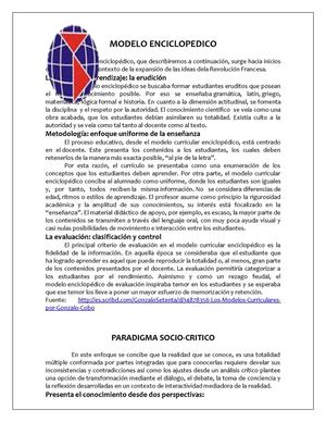 Modelos Curriculares