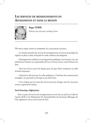 LES SERVICES DE RENS EN AFHANISTAN