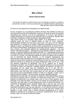 el mito y su ritualidad