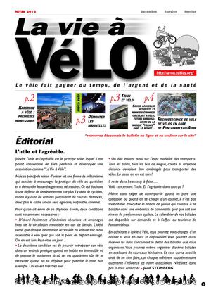 Bulletin de La Vie à Vélo n°1  2012