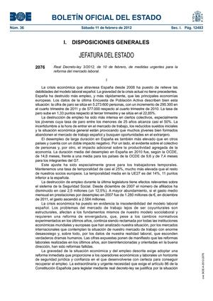 LA REFORMA LABORAL DEL PP