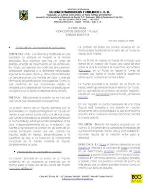 GUIA DE FLUIDOS - CONCEPTOS BASICOS